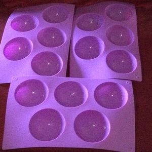 NWOT 5 Holes Semi Sphere Silicone Mold, 3 Pack